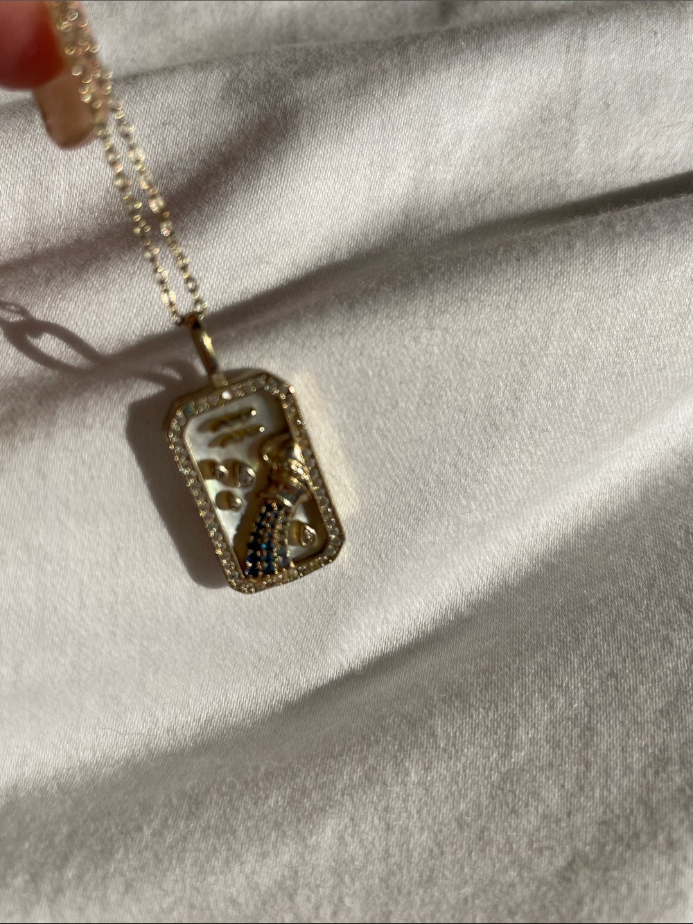 Melinda Maria Gold Pendant Necklace, zodiac Aquarius ♒️ - Picture 4 of 9